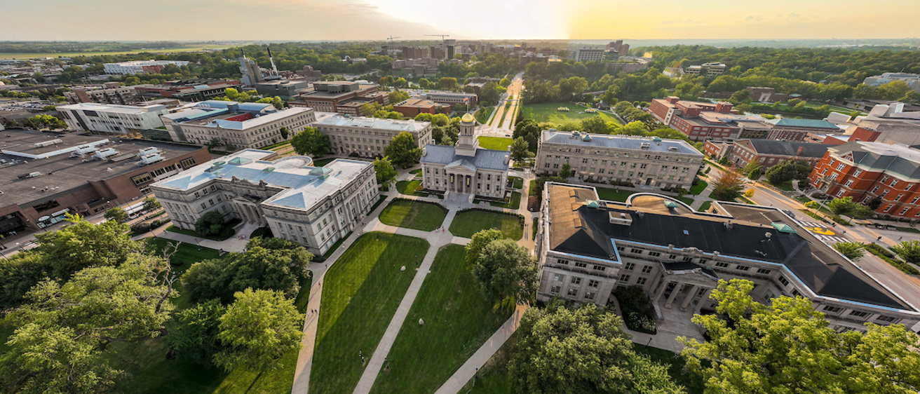 Aerial image of campus
